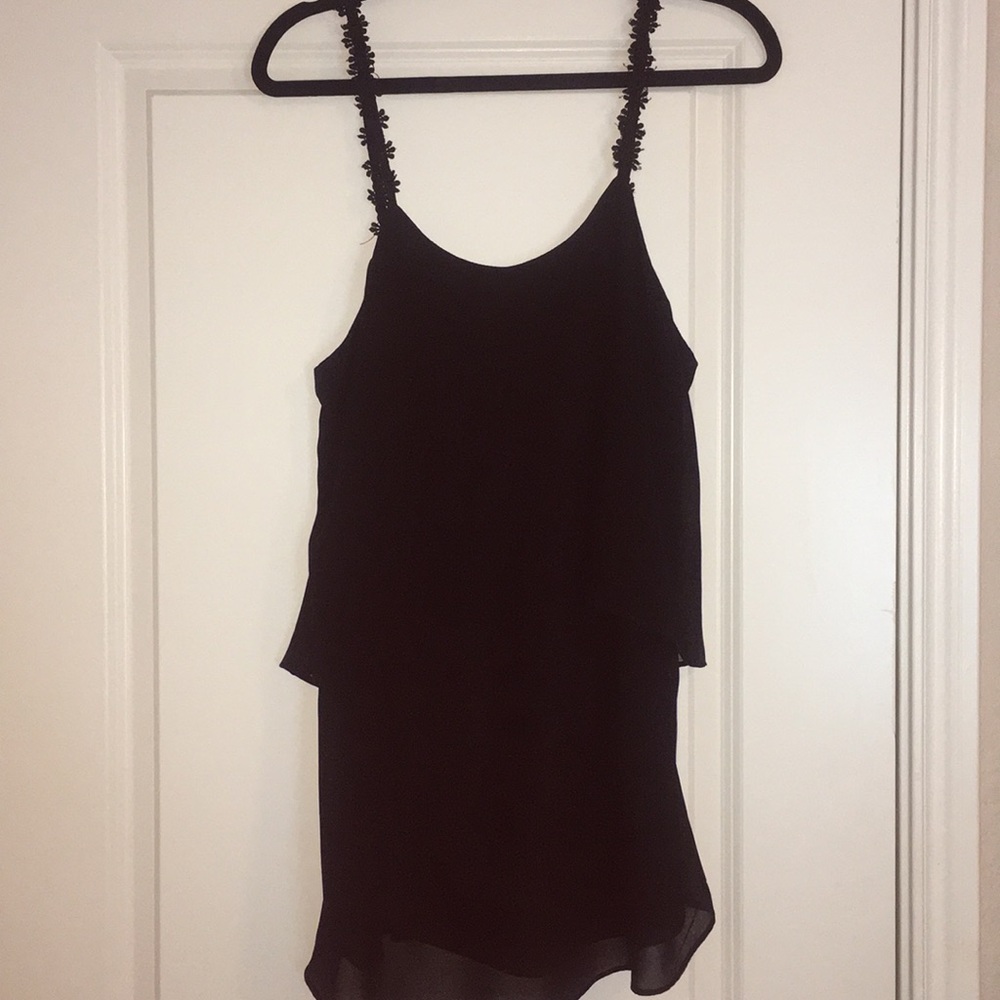 Black chiffon dress